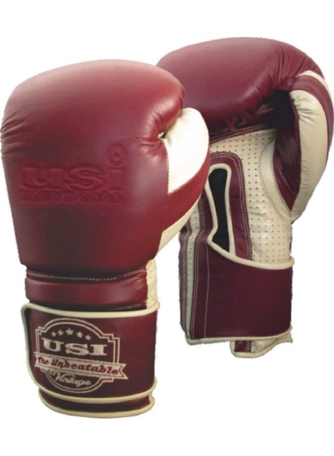 USI UNIVERSAL THE UNBEATABLE 609VM Boxing Gloves, Sparing Gloves, Boxing Gloves for Men, Top Grain Hide Leather, Moulded Single Piece Foam Padding, Wrap Around Wrist Closure (Size 16oz) - Image 1
