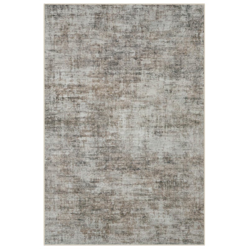 Gent drizz 8x10 Area Rugs Washable Rug: Modern Abstract Living Room Rug Soft Anti-Skid Thin Carpet Indoor Floor Non-Shedding Carpets for Bedroom Dining Room Farmhouse Nursery Home Office Brown Black - Image 2