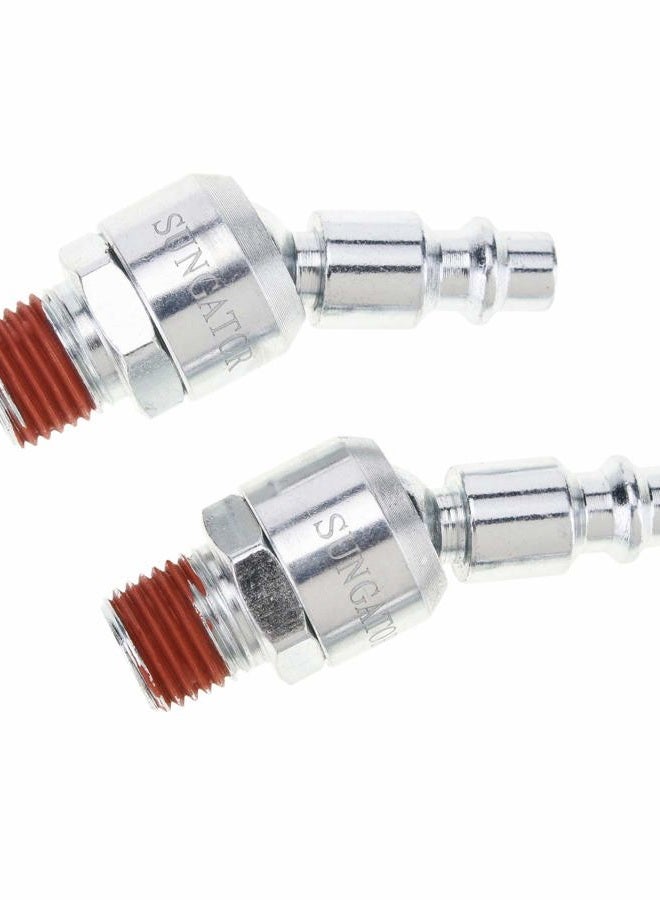 SUNGATOR 1/4" Swivel Air Plug, 2-Pack Industrial Swivel Coupler and Plug, 1/4-Inch NPT Male Thread, Air Hose Fittings - Image 5