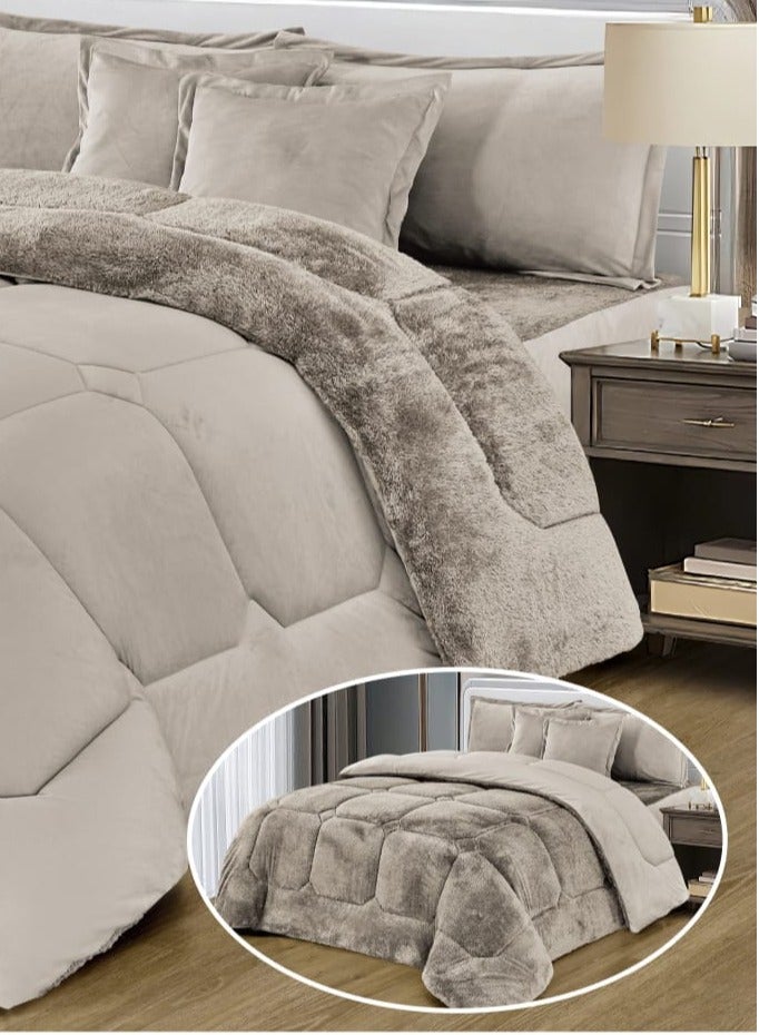 Moon 6-Piece King Size for Winter Microfiber Duvet Cover Set - Image 4