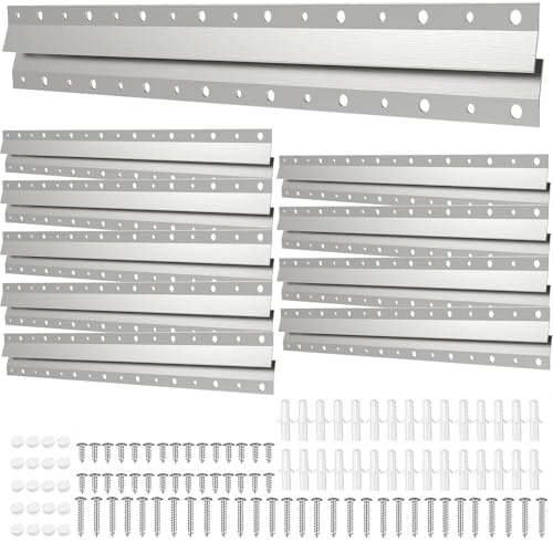 YanTuo French Cleat Hanger 16 Inch 10 Pairs Z Bar Hanger Supports 60 Lbs Interlocking Wall Mounting Bracket Hardware Kit for Hanging Mirrors Picture Shelf Whiteboard Art Frames - Image 1
