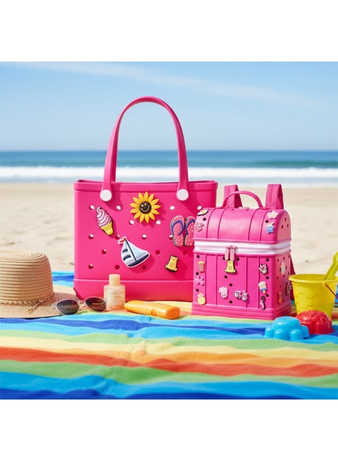 VELMORE Kids & Mom Matching Beach Bag – With Fun Charms | Lightweight & Stylish for Beach, Pool & Travel - Image 5