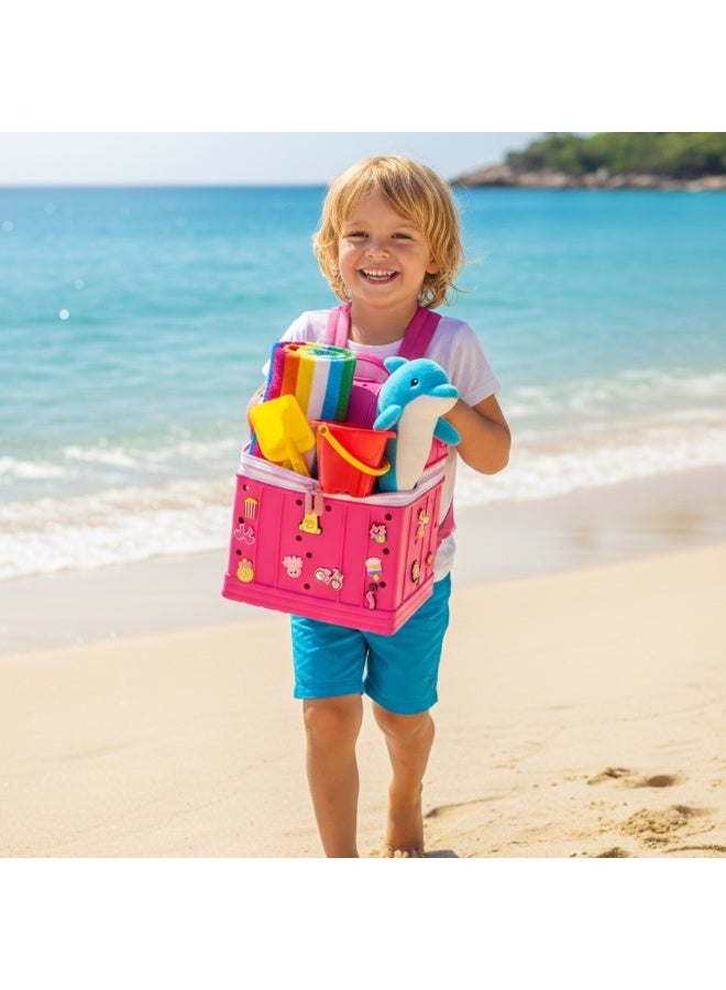 VELMORE Kids & Mom Matching Beach Bag – With Fun Charms | Lightweight & Stylish for Beach, Pool & Travel - Image 2