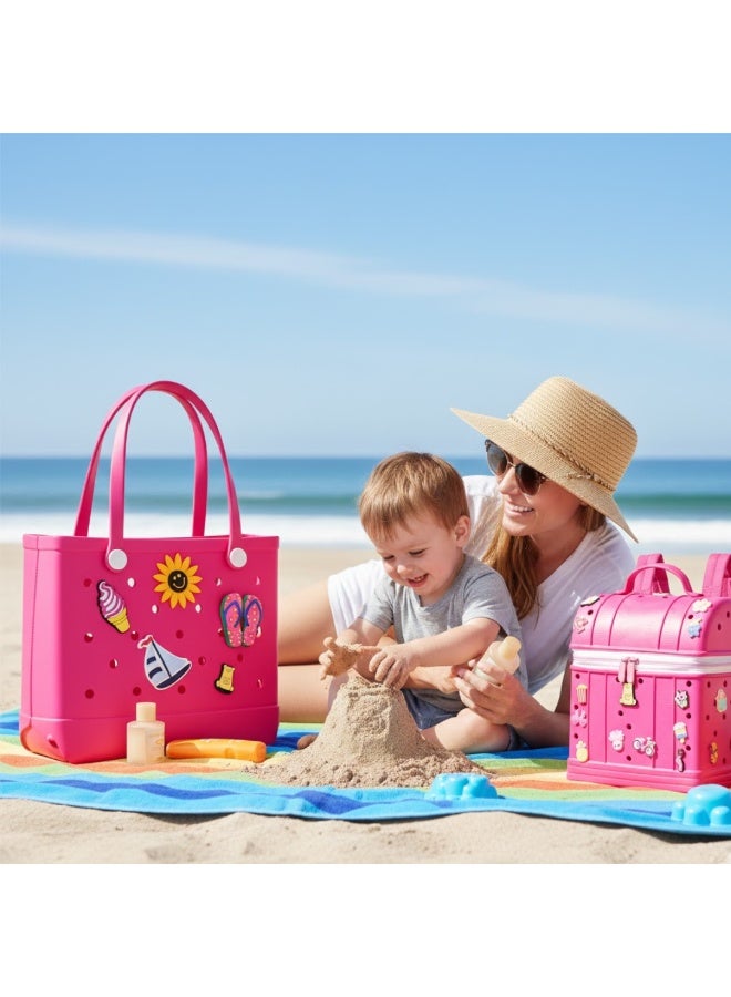 VELMORE Kids & Mom Matching Beach Bag – With Fun Charms | Lightweight & Stylish for Beach, Pool & Travel - Image 4