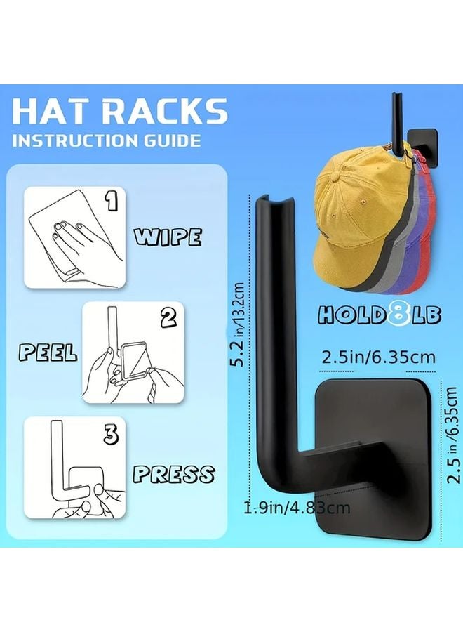 4pcs Self Adhesive Hooks For Hats Keys Towels No Drilling Space Saving Storage - Image 4