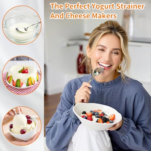 Guokoo 6PCS Cheese Cloth Bag for Straining, 200-Mesh 12 x 8 Inches Nylon Nut Milk Bag, Reusable Food Grade Juicing Bags for Straining Fruit Juice, Yogurt, Nut Milk, Coffee & Cheese - Kitchen Goodies - Image 3