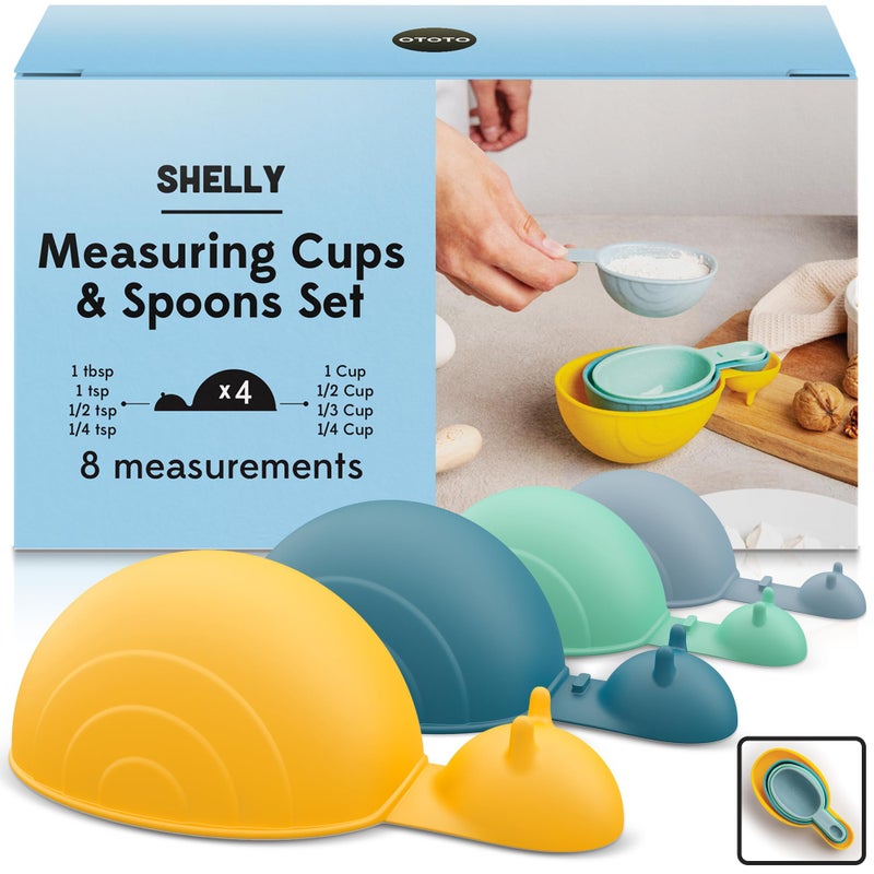 OTOTO Measuring Spoons Set  Teaspoons for Dry  Liquid Ingredients BPAfree  Dishwasher Safe Funny Gifts Baking Accessories Unique Kitchen Gadgets Shelly