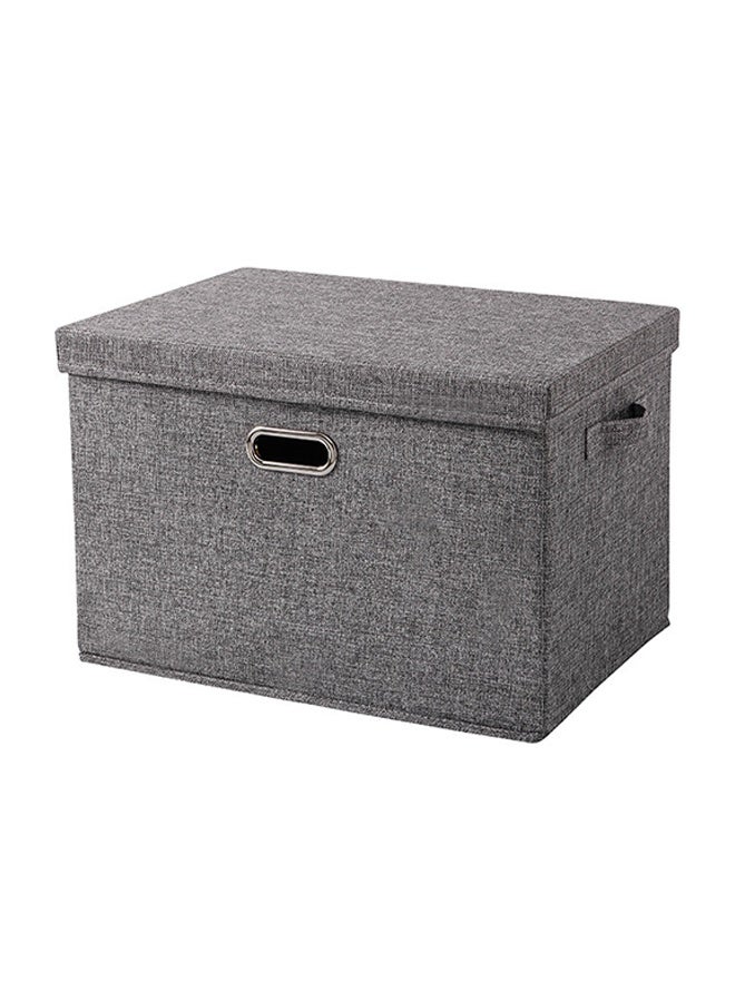 Large Quart Collapsible Stackable Storage Bins with Lids Gray Foldable Fabric Closet Storage Boxes with Lids Heavy-duty Linen Cube Baskets - Image 3