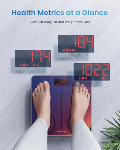 RENPHO ميزان RENPHO الذكي لوزن الجسم ميزان الحمام الرقمي المؤهل لـ FSAHSA قياس BMI ميزان الدهون في الجسم مراقب تكوين الجسم محلل الصحة مع تطبيق الهاتف الذكي - Image 5
