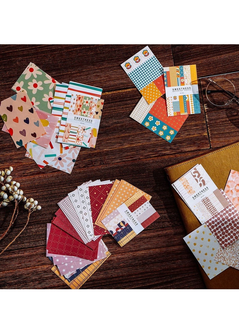 SYOSI مجموعة ملصقات ورقية للتدوين الأنيق القديمة، 500 ورقة ورق مكتبي زخرفي لمخطط يومي للتدوين الحرف اليدوية الهدايا الكتابة الألبوم الرسم دفتر السفر - Image 2