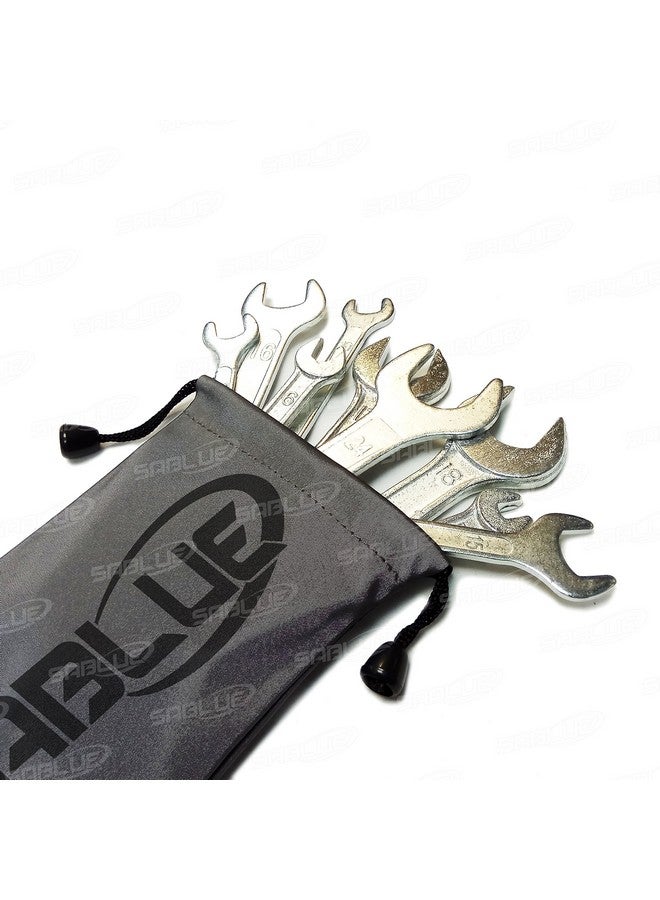 SABLUE SABLUE Super-Thin Open End Wrench Set, Metric 10-Piece, 8mm to 24mm, Ultra-Slim Design, Double Ended Cone Wrench Spanner Tool Kit (A01)  - Image 2