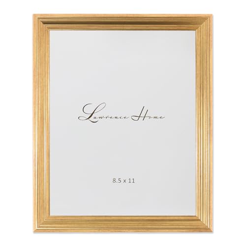 Lawrence Frames 8.5x11 Sutter Burnished Gold Picture Frame (536281) - Image 1