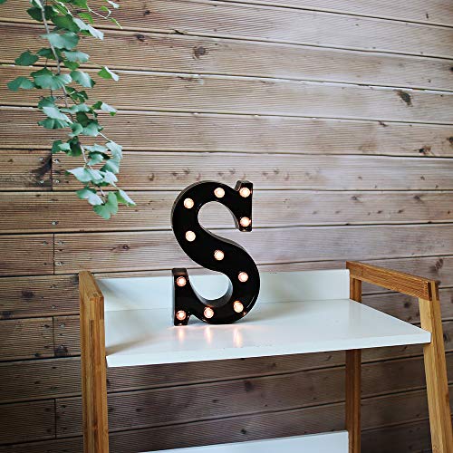 OYCBUZO Light Up Black Alphabet Marquee Letters Sign LED Marquee Number Lights Sign for Night Light Home Bar Christmas Lamp Birthday Party Wedding Decoration S - Image 3