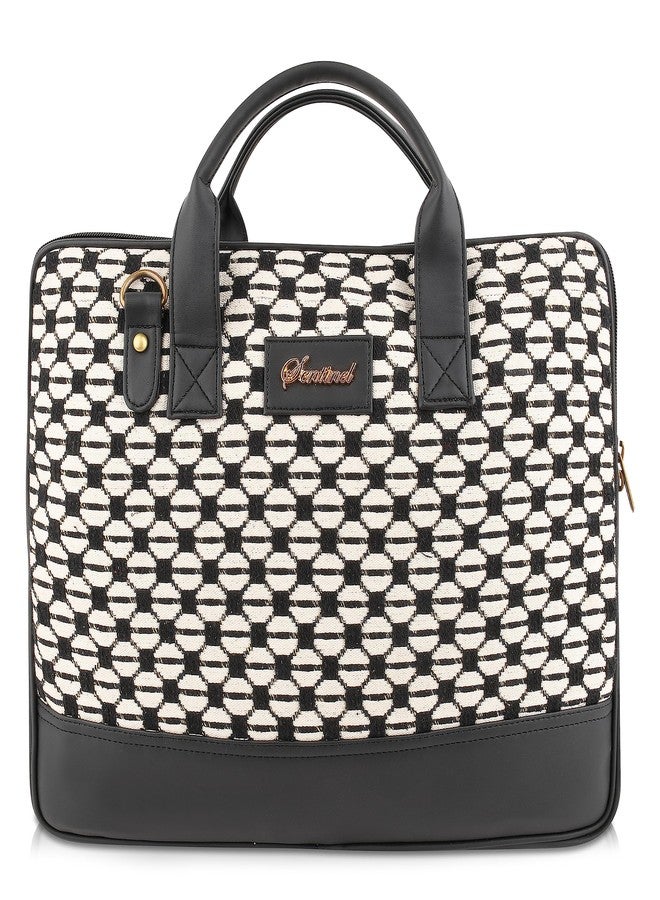 SENTINEL Black Dot Net Pattern Women Laptop Bag/ 15.6 inches women laptop bags/Laptop Sleeve for Women/Women Laptop bags/Laptop Cover for Women/Laptop Bags - Image 1