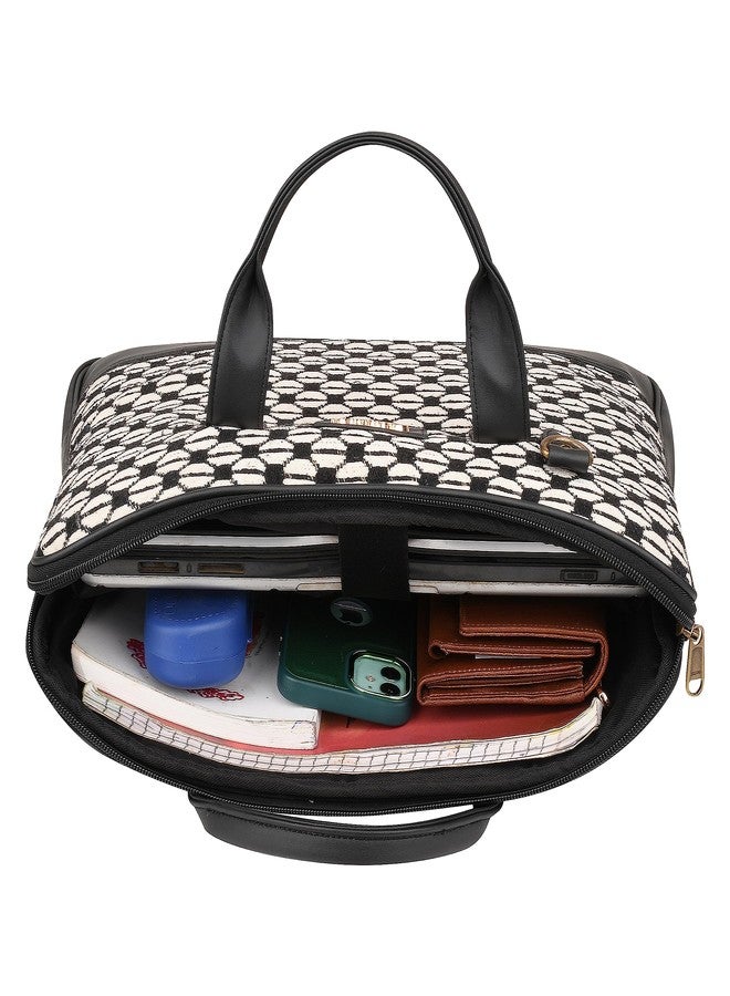 SENTINEL Black Dot Net Pattern Women Laptop Bag/ 15.6 inches women laptop bags/Laptop Sleeve for Women/Women Laptop bags/Laptop Cover for Women/Laptop Bags - Image 5