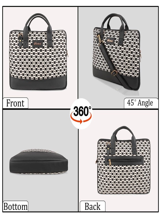 SENTINEL Black Dot Net Pattern Women Laptop Bag/ 15.6 inches women laptop bags/Laptop Sleeve for Women/Women Laptop bags/Laptop Cover for Women/Laptop Bags - Image 4