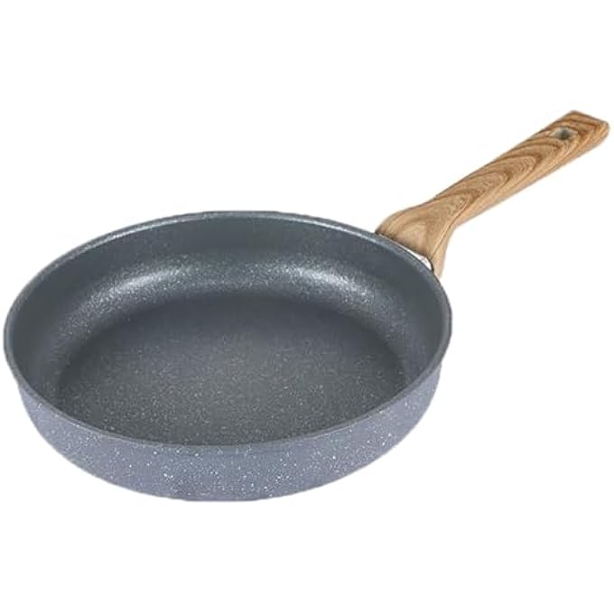 ريحني مقلاة سيراميك غير لاصقة، مقلاة أومليت بمقبض مقاوم للحرارة، خالية من مادة Pfas، سوداء، 85 بوصة، 22 سم - Image 1