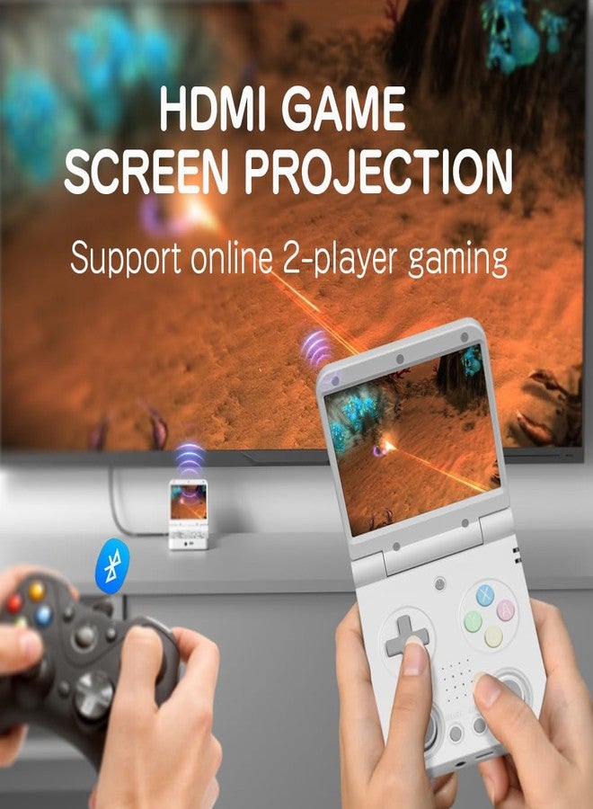 Miyoo جهاز ألعاب محمول Miyoo Flip V2 بتصميم كلاسيكي، مزود بمفصل هادئ، وشاشة IPS مقاس 3.5 بوصة بدقة 640*480، ونظام مزدوج مع أكثر من 30 محاكيًا، وجهاز ألعاب فيديو محمول مزود بمنفذ HDMI، وواي فاي، وOTG، وبلوتوث، باللون الأسود. - Image 2