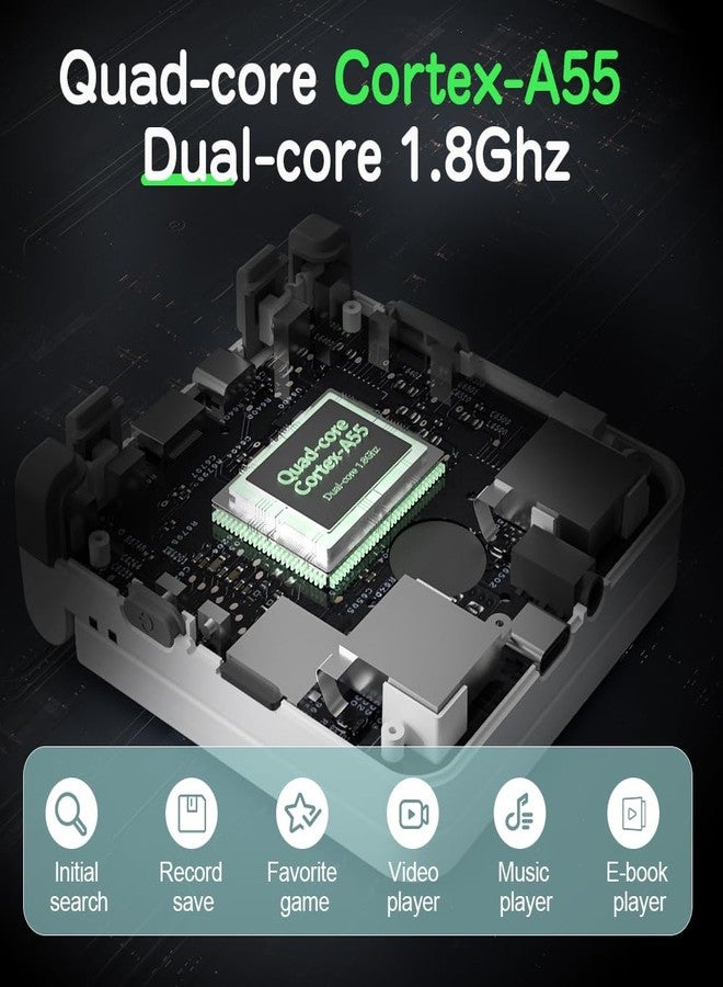 Miyoo جهاز ألعاب محمول Miyoo Flip V2 بتصميم كلاسيكي، مزود بمفصل هادئ، وشاشة IPS مقاس 3.5 بوصة بدقة 640*480، ونظام مزدوج مع أكثر من 30 محاكيًا، وجهاز ألعاب فيديو محمول مزود بمنفذ HDMI، وواي فاي، وOTG، وبلوتوث، باللون الأسود. - Image 3