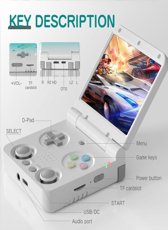 Miyoo جهاز ألعاب محمول Miyoo Flip V2 بتصميم كلاسيكي، مزود بمفصل هادئ، وشاشة IPS مقاس 3.5 بوصة بدقة 640*480، ونظام مزدوج مع أكثر من 30 محاكيًا، وجهاز ألعاب فيديو محمول مزود بمنفذ HDMI، وواي فاي، وOTG، وبلوتوث، باللون الأسود. - Image 4