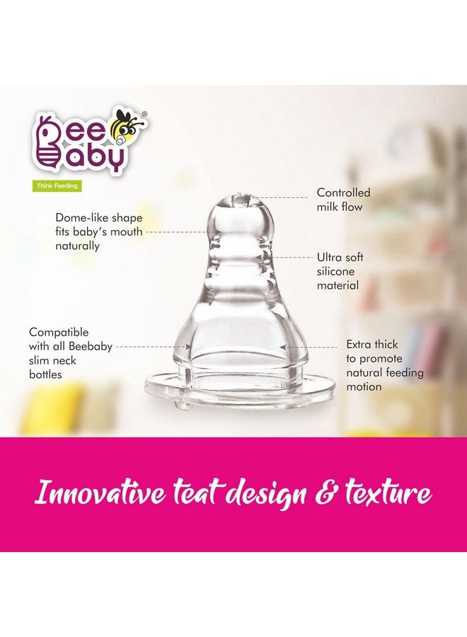 Beebaby Comfort Regular/Slim Neck Baby Feeding Bottle With Anti-Colic Silicone Nipple. Infants, Toddlers, New Born. 100% Bpa Free. (240 Ml, Pink, 1) - Image 3