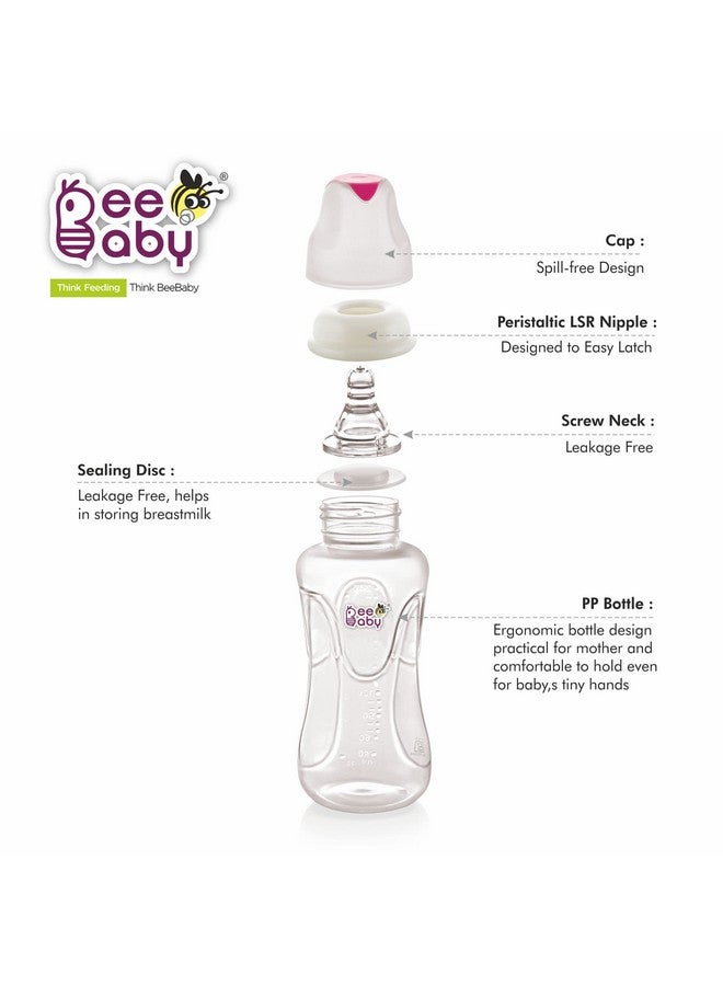 Beebaby Comfort Regular/Slim Neck Baby Feeding Bottle With Anti-Colic Silicone Nipple. Infants, Toddlers, New Born. 100% Bpa Free. (240 Ml, Pink, 1) - Image 5