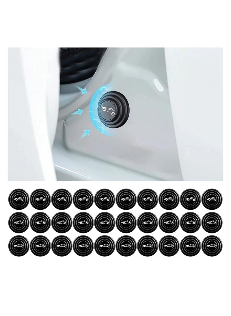 SYOSI 30Pcs Car Door Shock Absorber Gasket Car Door Protector Stickers Buffer Bumper Cushion Car Door Shock Absorbing PVC Cushion Anti Collision Gasket Car Accessories Decoration Sticke - Image 1