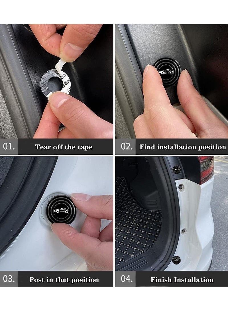 SYOSI 30Pcs Car Door Shock Absorber Gasket Car Door Protector Stickers Buffer Bumper Cushion Car Door Shock Absorbing PVC Cushion Anti Collision Gasket Car Accessories Decoration Sticke - Image 5