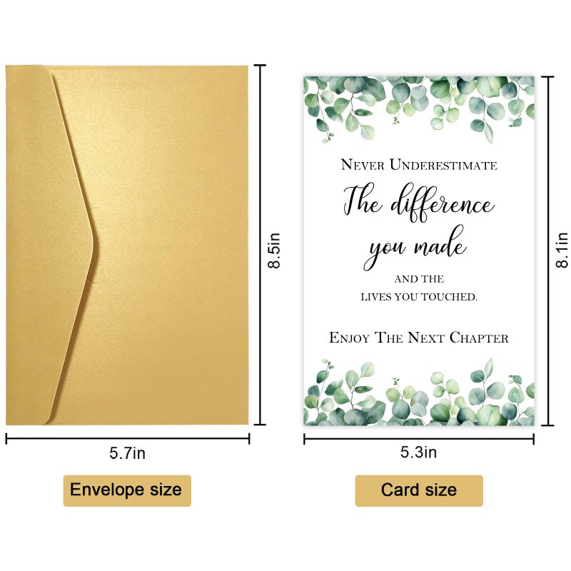 Obbyidk Happy Retirement Card Gift for Women Men, Retirement Decorations for Coworker Friend, Never Underestimate The Difference You Made and The Lives You Touched - Image 2