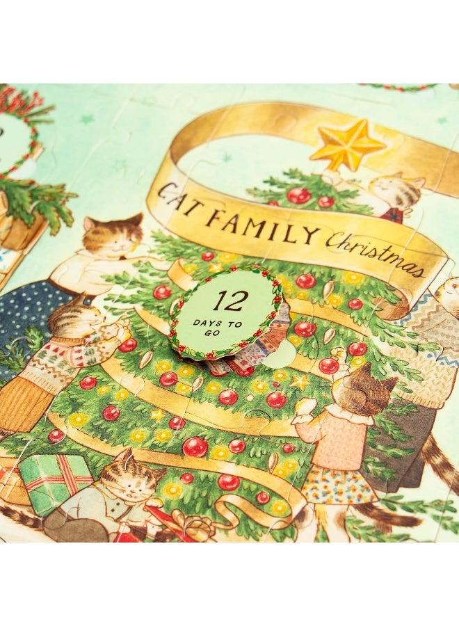 Cat Family Christmas Lift-the-Flap Puzzle: Count down to Christmas: 12 flaps: 76 pieces (Volume 2) - Image 4