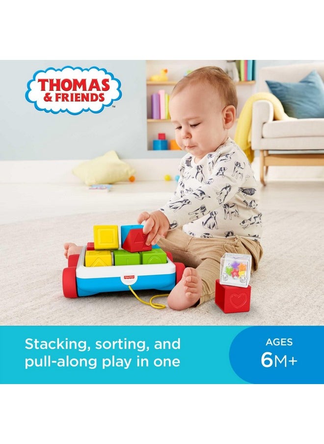 Fisher-Price Fisher-Price Pull-Along Activity Blocks Colorful Stacking and Sorting Toy  - Image 2