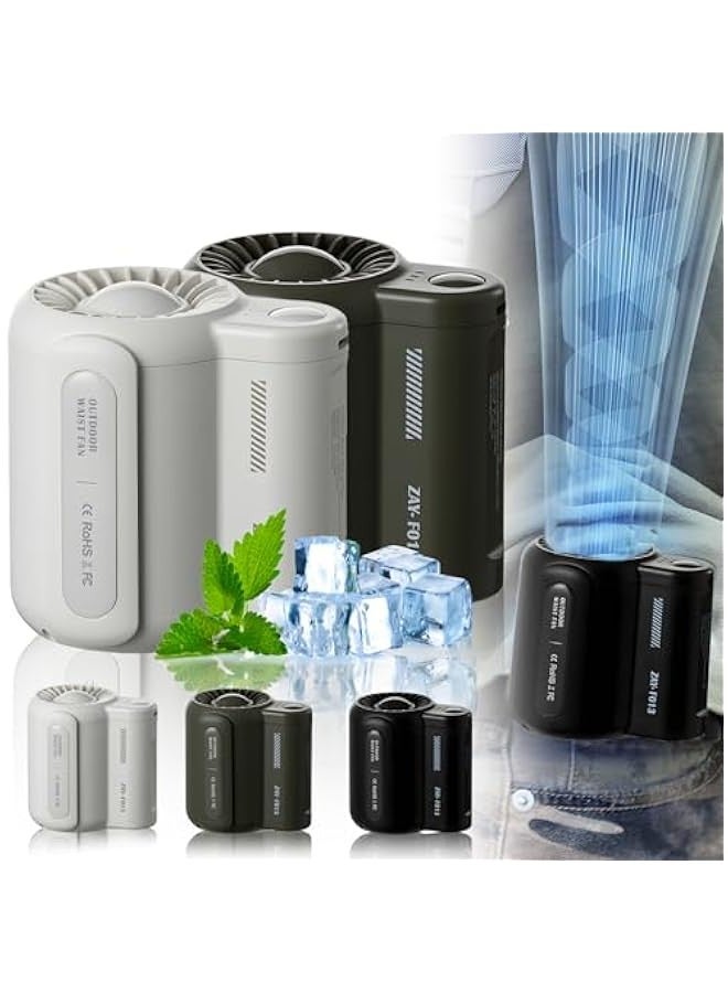 Cool Clip Fan Under Shirt, Ergonable Cool Clip, Portable Waist Fan, 3 Speeds Strong Airflow Wearable Personal Clip Fan, Mini Waist Fan (Combo3), small, ZAY-F013 - Image 1