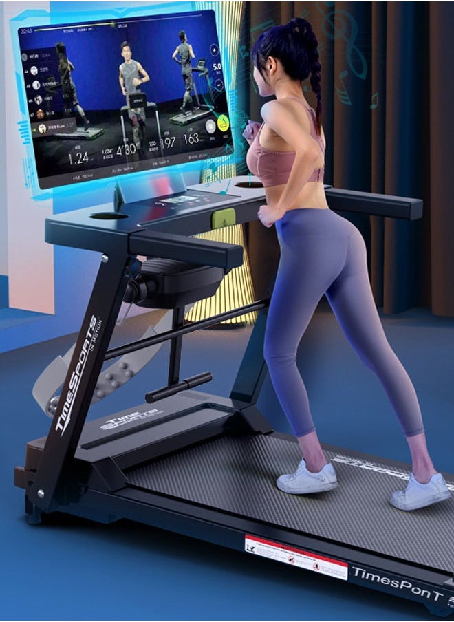 KLNAMAEAAN Ultra-Quiet Foldable Electric Treadmill for Home Multi-Function Fitness Equipment with APP Music Integration  - Image 1