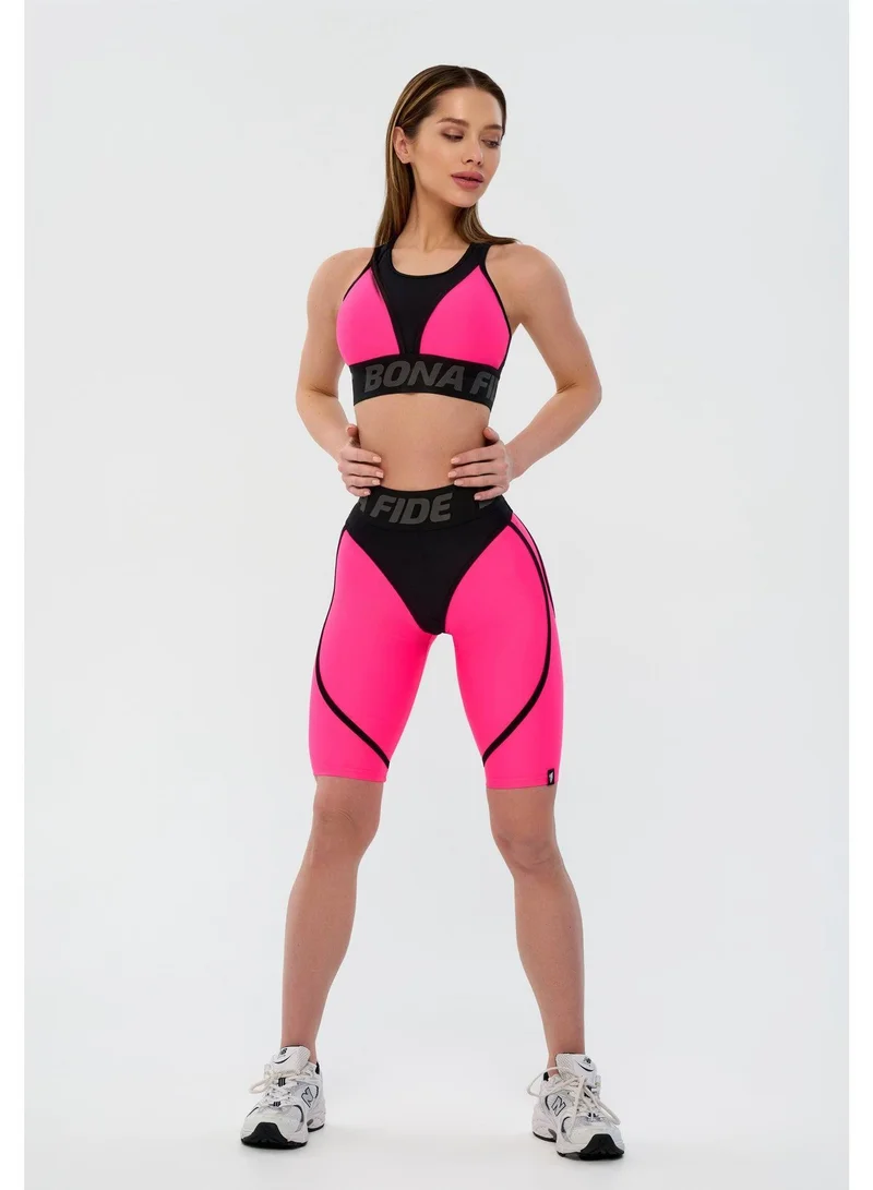 Bona Fide Cycling Extra Acid Pink Extra High Waist Biker Gym Shorts for Women for Women | Best Price UAE