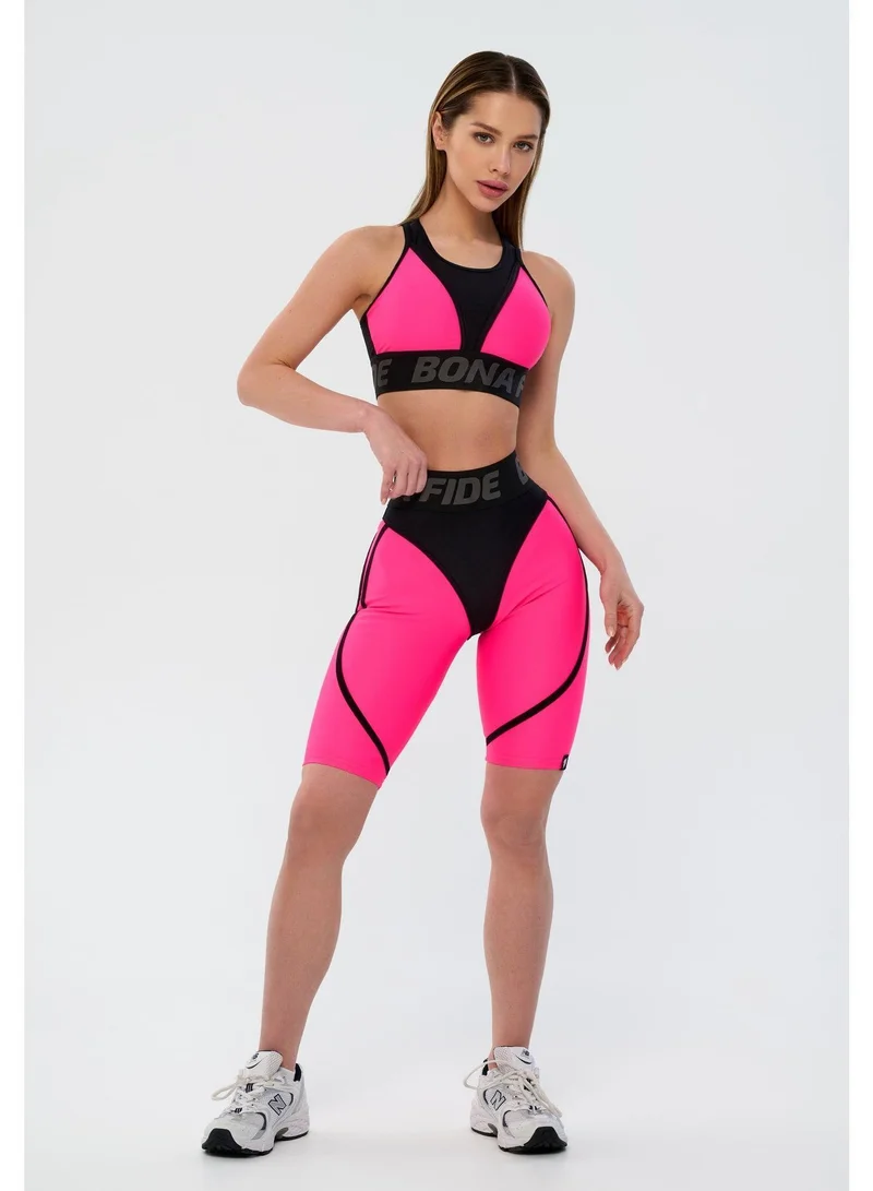 Bona Fide Cycling Extra Acid Pink Extra High Waist Biker Gym Shorts for Women for Women | Best Price UAE