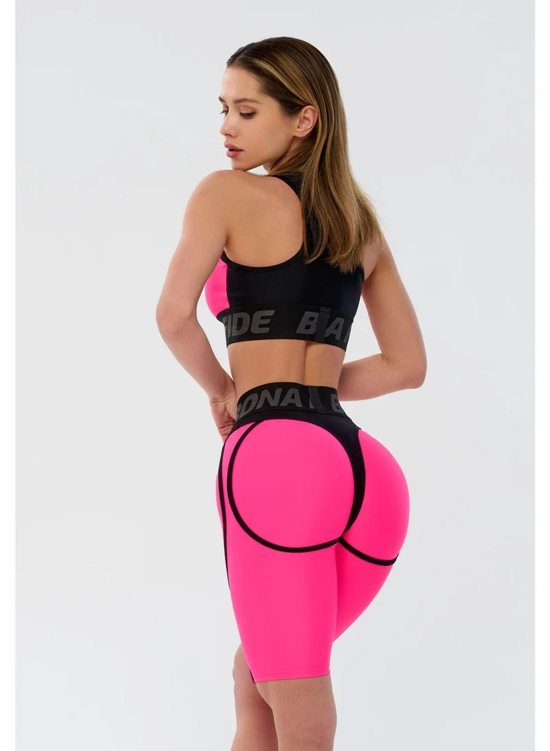Bona Fide Cycling Extra Acid Pink Extra High Waist Biker Gym Shorts for Women for Women | Best Price UAE