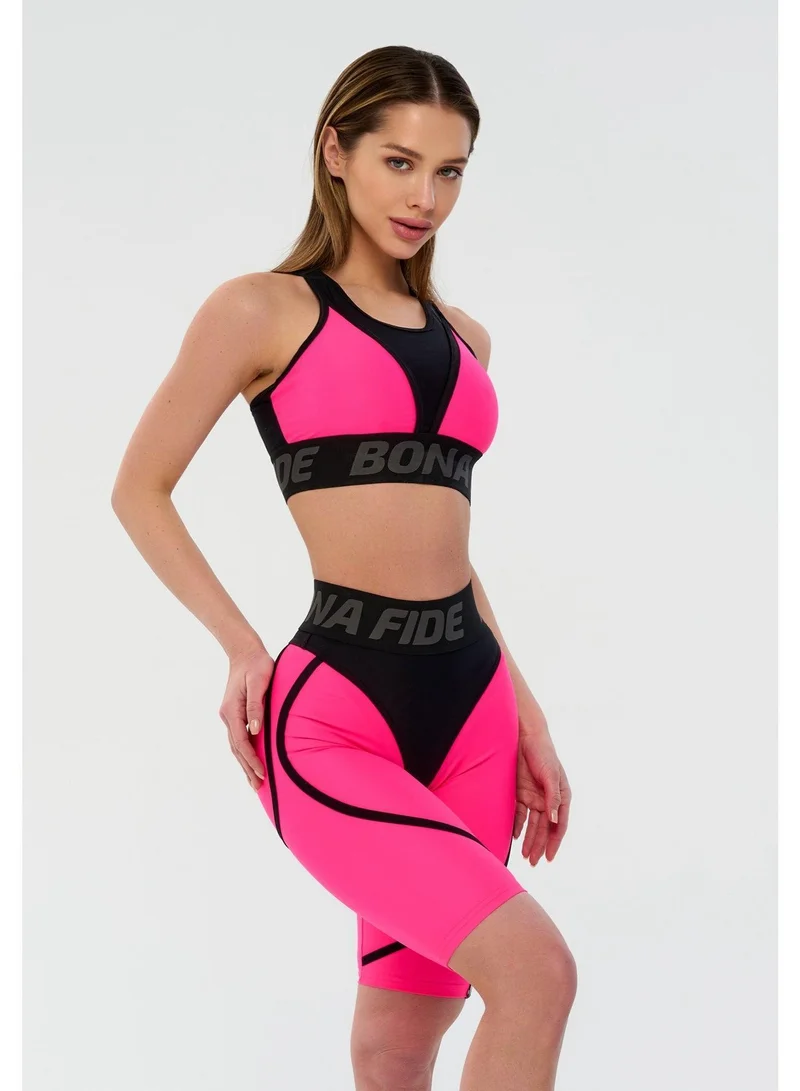Bona Fide Cycling Extra Acid Pink Extra High Waist Biker Gym Shorts for Women for Women | Best Price UAE