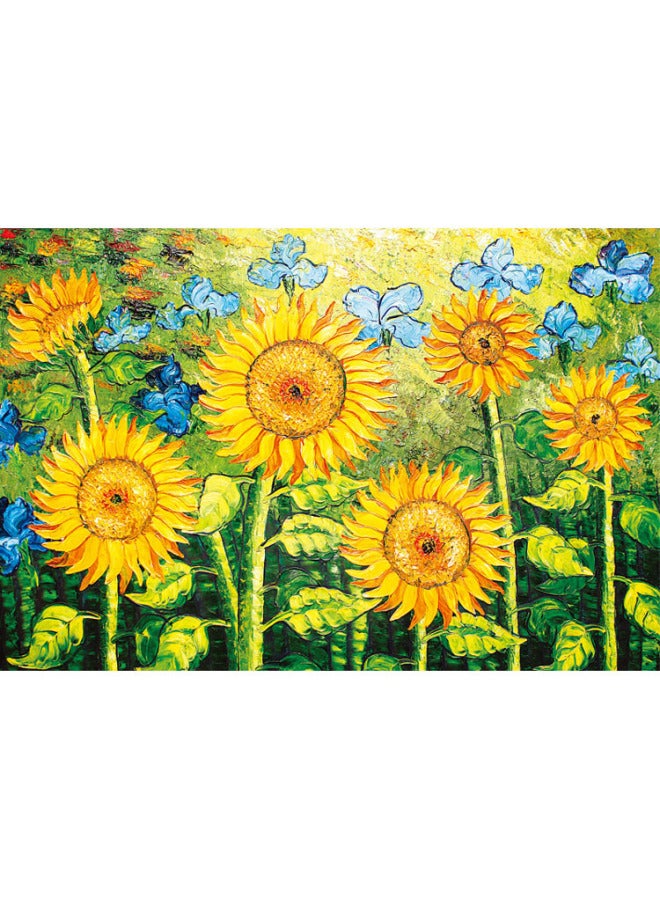 لعبة ألغاز خشبية فنية من Love Picture 1000 لوحة فنية كرتونية صورة منظر طبيعي ألعاب تعليمية ذات صعوبة عالية - اللون: 1000 قطعة من قسم خشبي عباد الشمس - Image 1