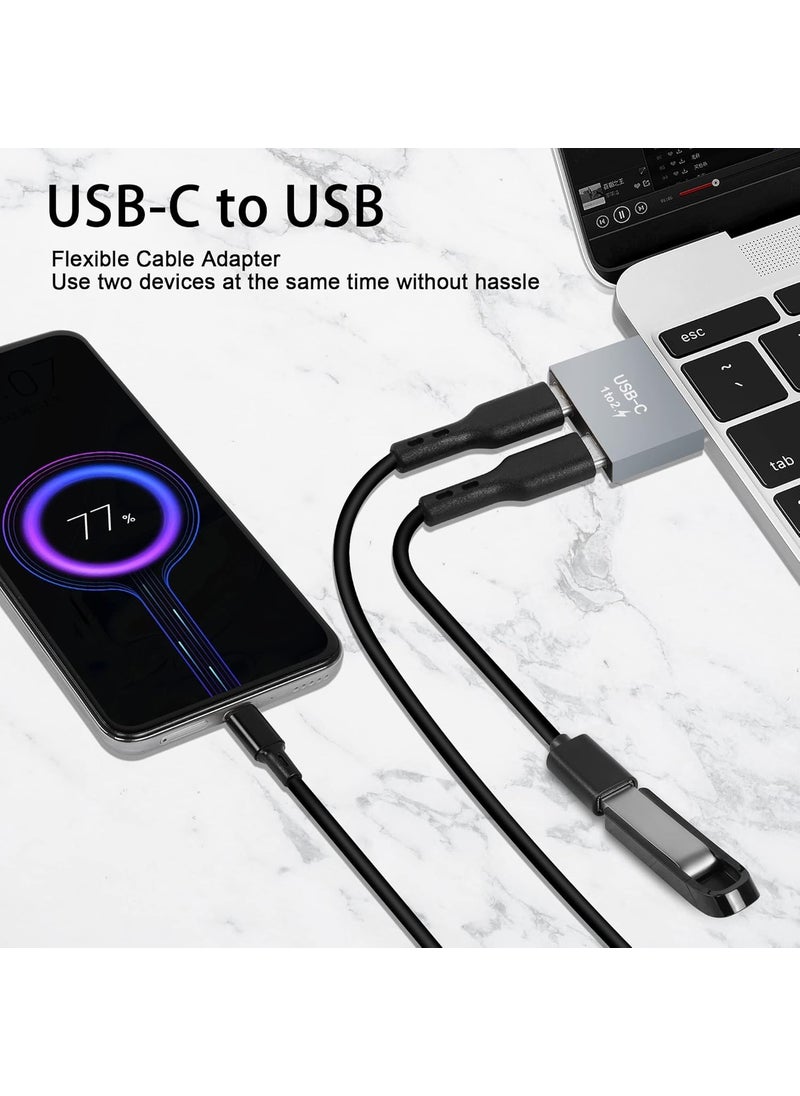 GELRHONR GELRHONR USB C to C Adapter 10Gbps Dual TypeC Female Converter 65W Double TypeC Port Charger for Notebook Tablet Phones and More C Devices  - Image 4