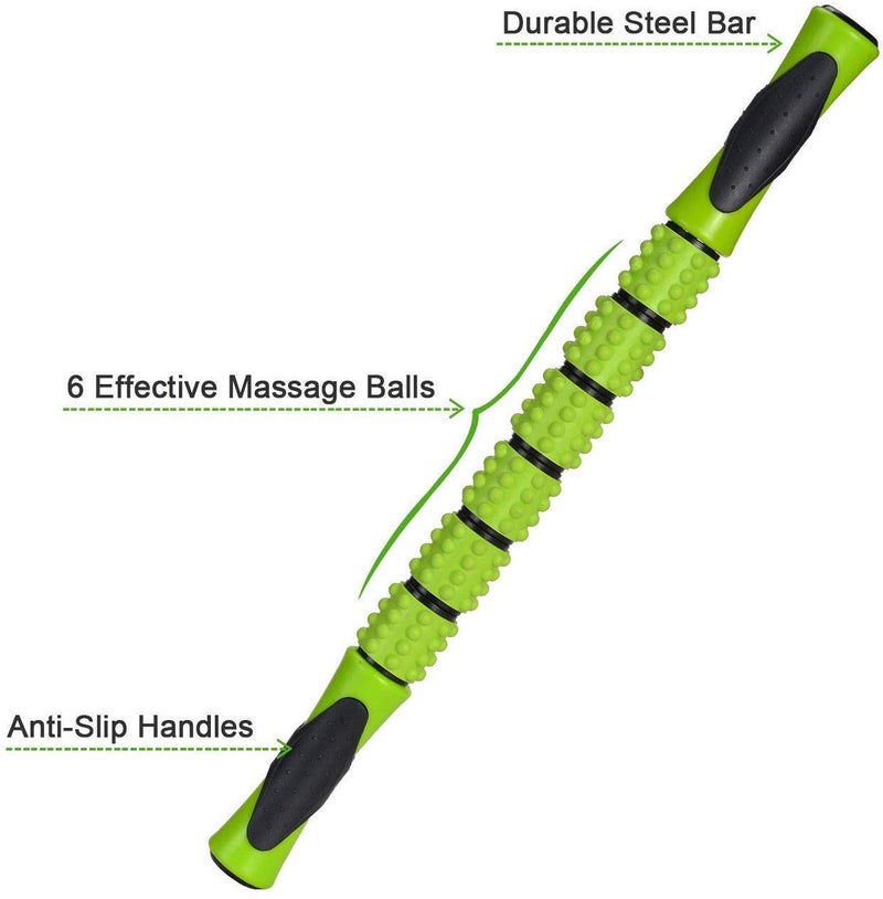 Adofys 5-in-1 18" Large Size Foam Roller Kit with Muscle Roller Stick and 2 Massage Balls, High Density for Physical Therapy, Deep Tissue Trigger, Pain Relief, Myofascial Release, Balance Exercise - Image 4