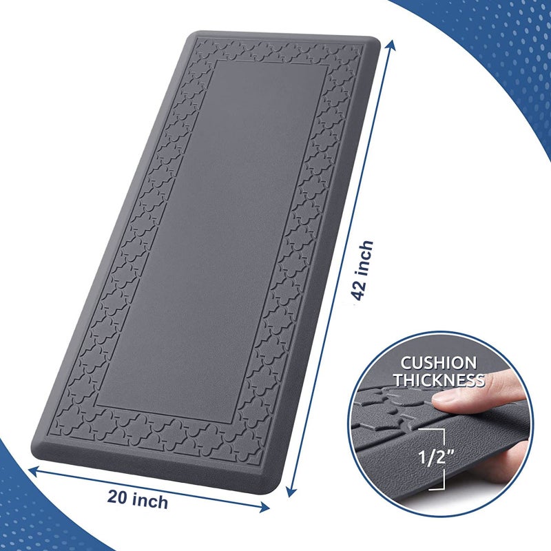 Kitchen Mat Cushioned Anti Fatigue Kitchen Rug  Waterproof Non Slip Kitchen Rugs and Mats Standing Desk Mat Comfort Floor Mats for Kitchen House Sink Office - Image 2