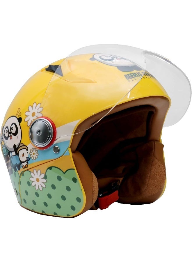 Kids Half Face Safety Helmet with Panda Design - Image 2