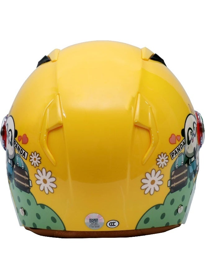 Kids Half Face Safety Helmet with Panda Design - Image 4