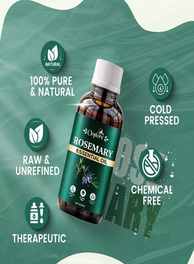 Ooplore Rosemary For Healthy Hair, Scalp Nourishment, Hair Growth - 100% Pure & Natural Undiluted Cold Pressed Oil 32ml (pck of 2) - Image 5