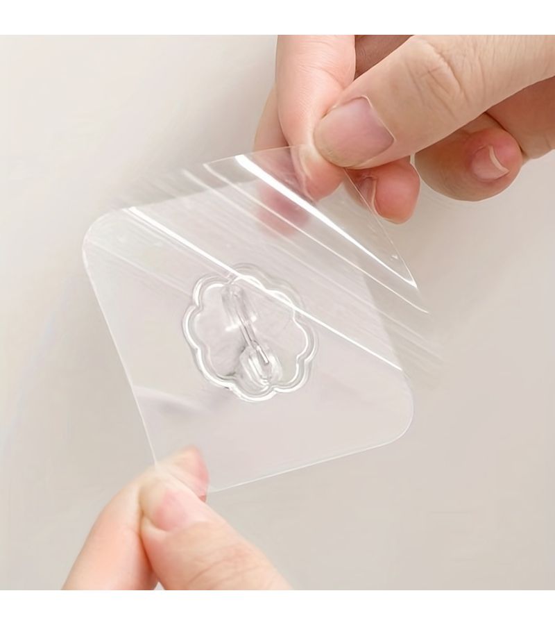 32pcs Heavy Duty Adhesive Hooks Transparent Waterproof Wall Hook Set - Image 5