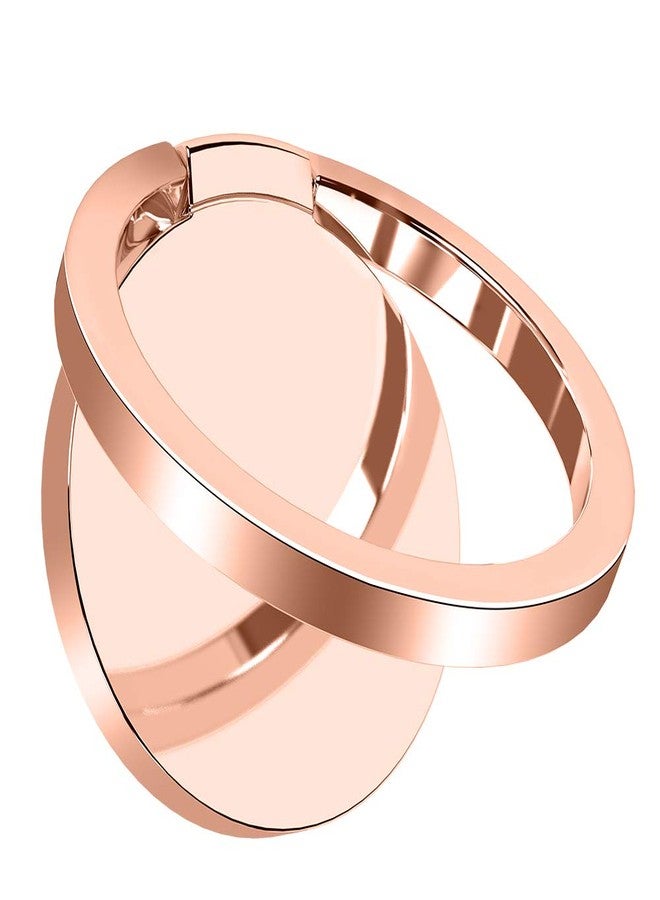 Tomorotec Ultra Slim Phone Ring Holder, Tomorotec Thin Cell Phone Ring Stand for Magnetic Car Mount with Black Car Mount Hook - for iPhone X XR XS 8 7 Plus 6S 6 5s 5 SE, Galaxy S8 S7 S6 Edge (Rose Gold) - Image 1