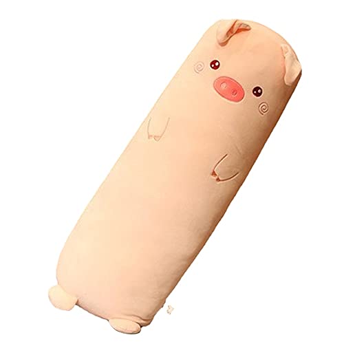 MUPI Long Plush Cute Body Pillows 27 Cuddle Stuffed Animal Shaped Bed Body Pillows Soft Cotton Plushies Doll Toy Gifts for Boys Girls Kids Adults Pink Pig 27 Inch - Image 1