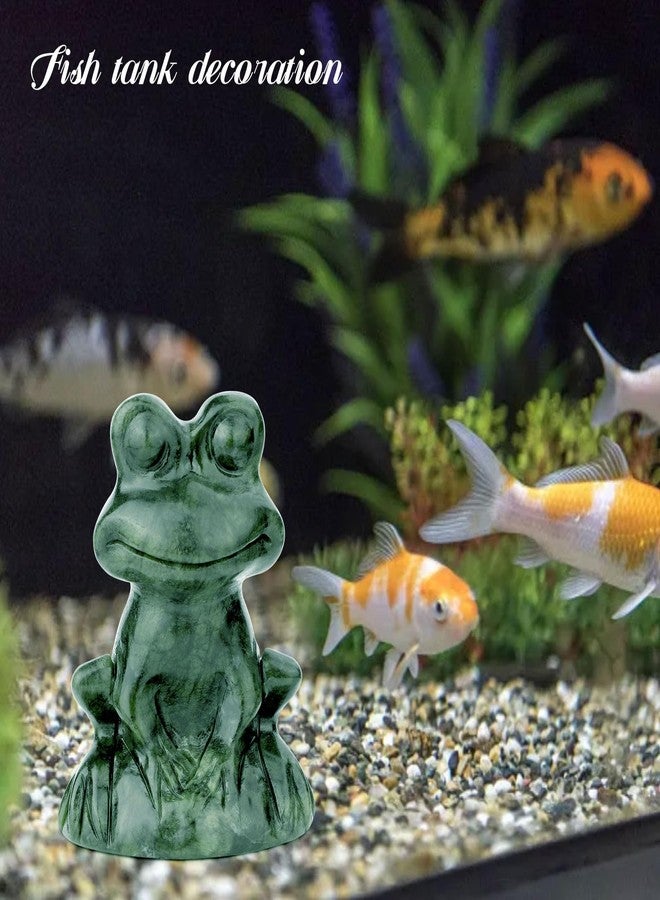 gemshan Jade Frog Statue for Home Offcice Decor Cute Jade Statue Hand-Carved Animal Figurines for Decoration - Image 4