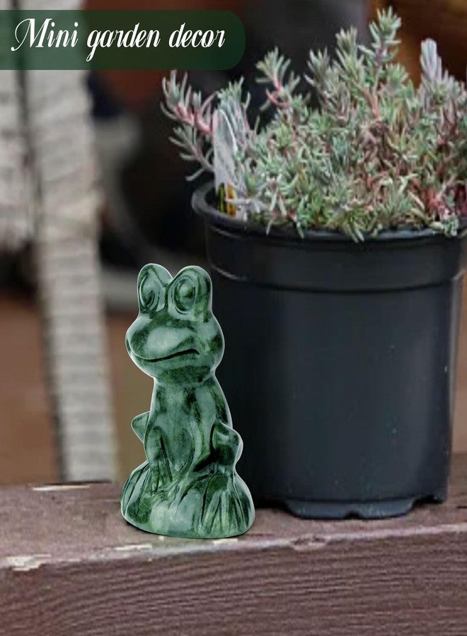 gemshan Jade Frog Statue for Home Offcice Decor Cute Jade Statue Hand-Carved Animal Figurines for Decoration - Image 3