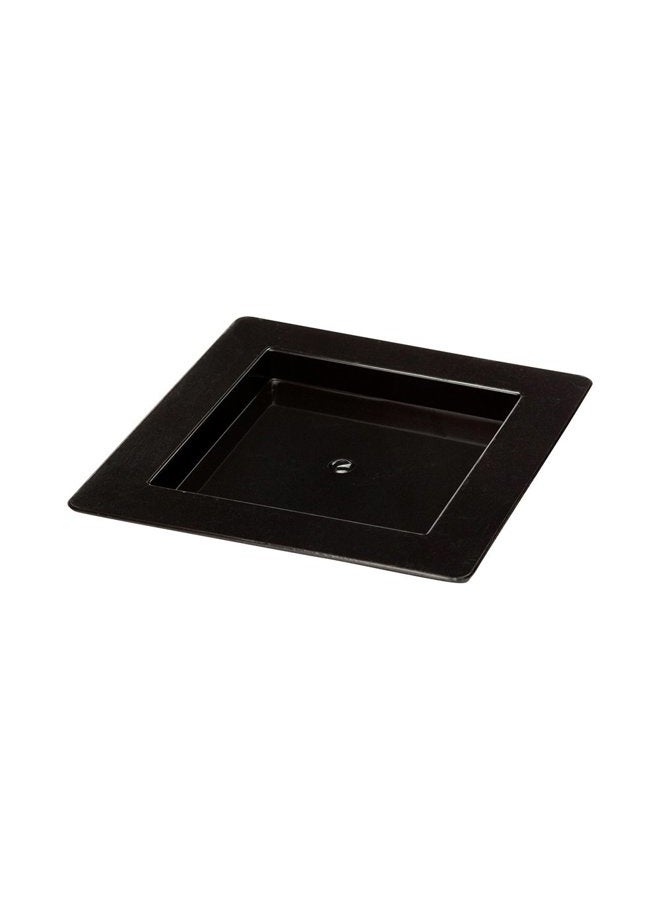 Restaurantware Square Black Plastic Mini Edge Plate - 2 3/4" x 2 3/4" - 25 Count Box - Image 2